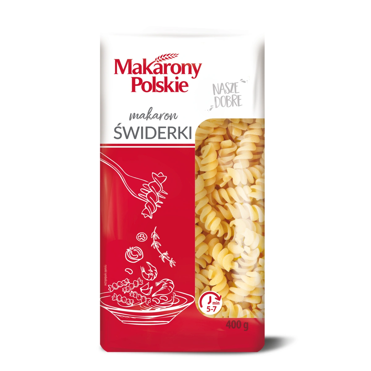 Makaron MAKARONY POLSKIE Świderki 400g 18szt