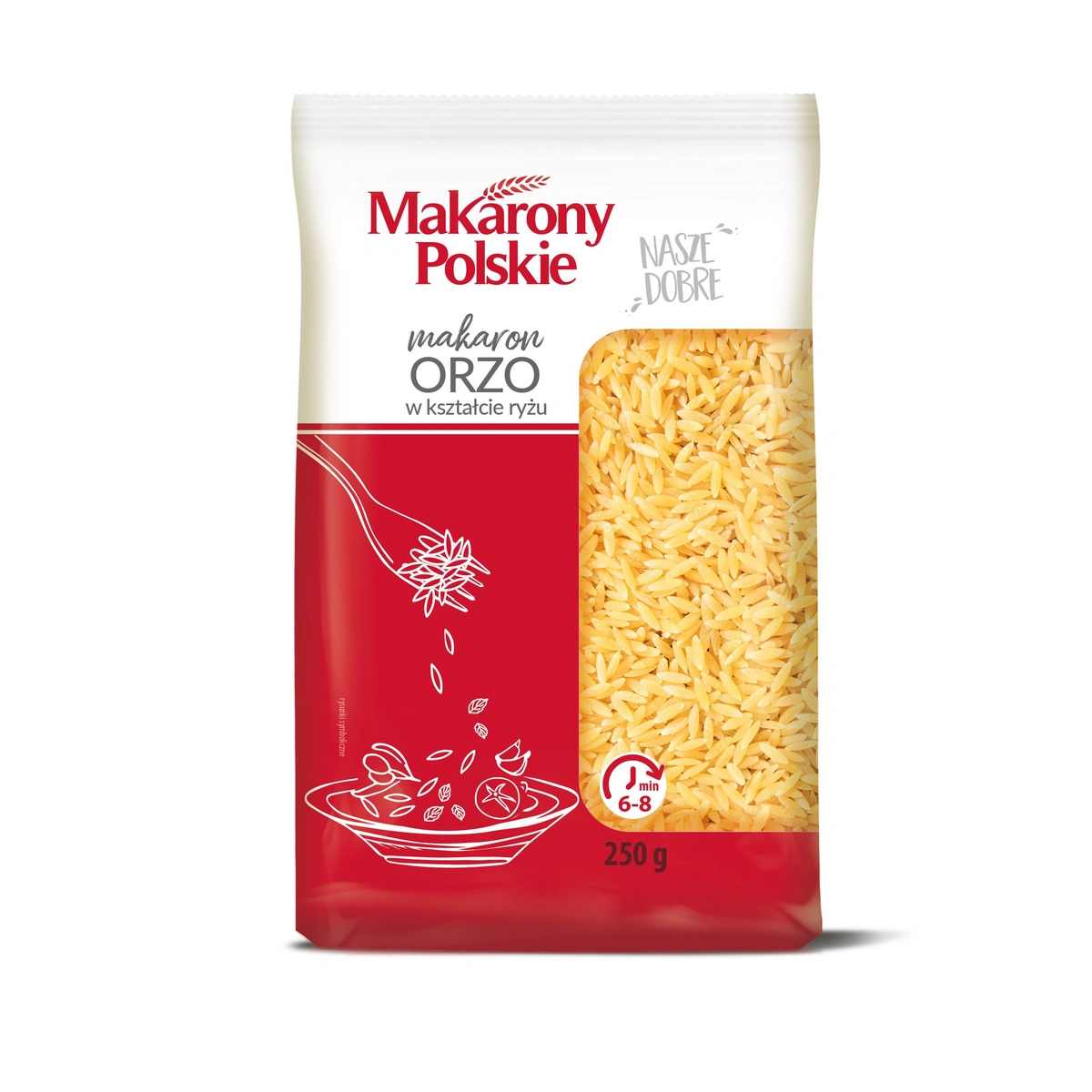 Makaron MAKARONY POLSKIE Orzo makaron w kształcie ryżu 250g 30szt