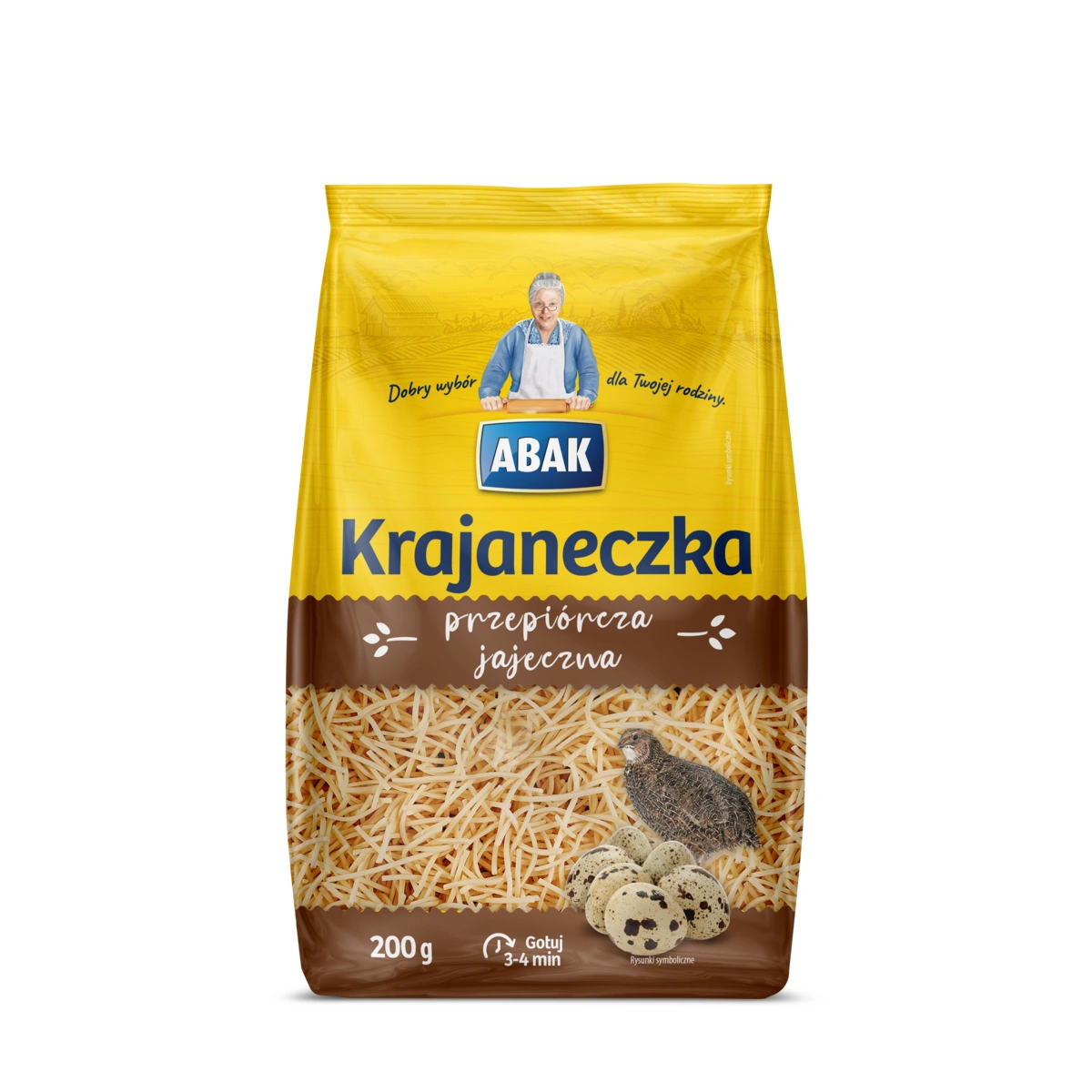 Makaron ABAK Krajaneczka przepiórcza jajeczna 200g
