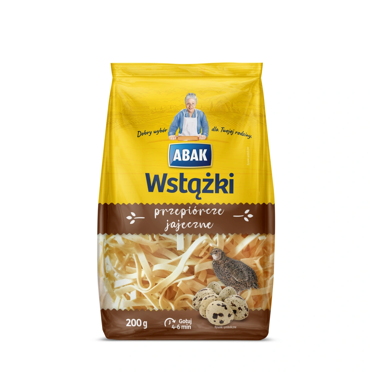 Makaron ABAK Wstążki przepiórcze jajeczne 200g