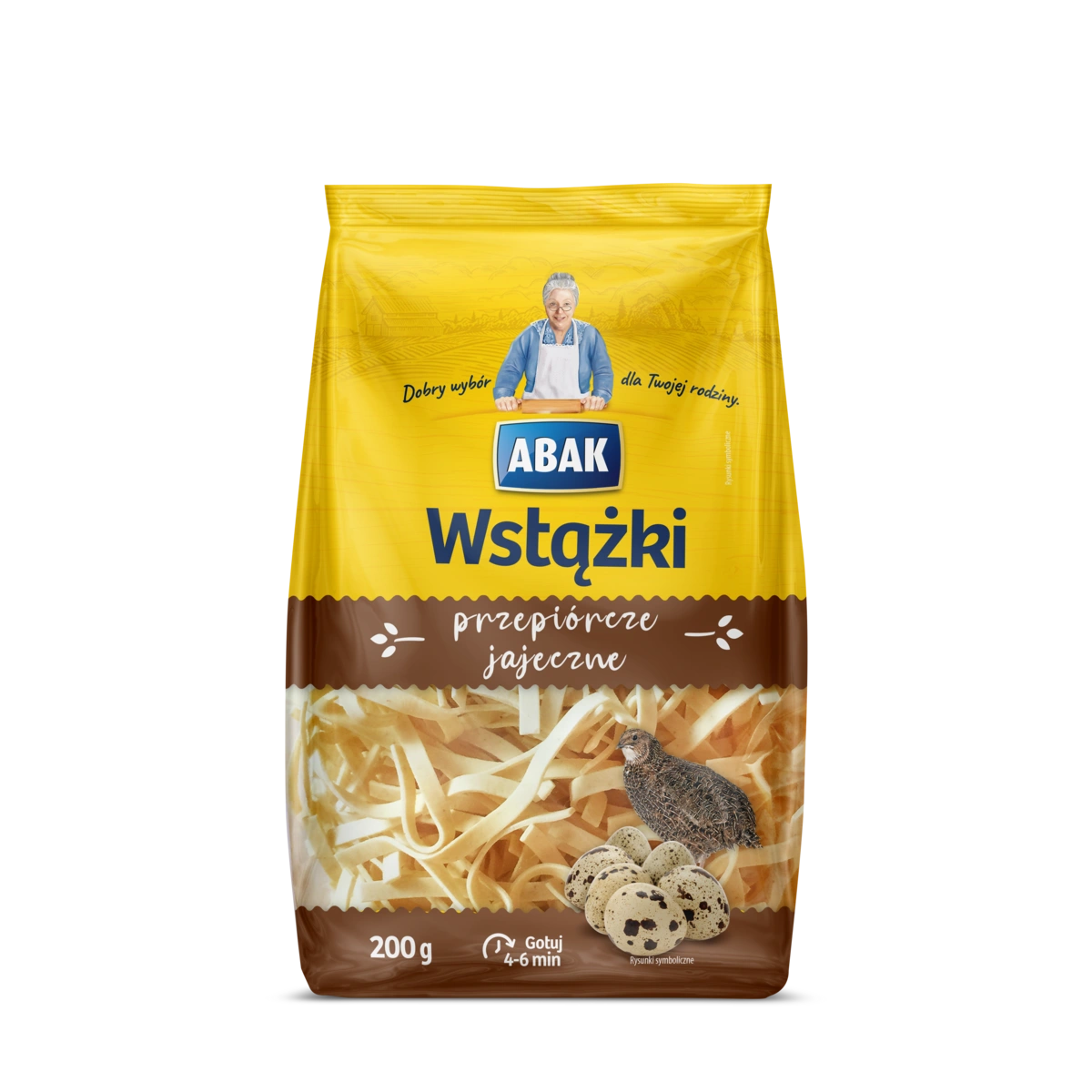 Makaron ABAK Wstążki przepiórcze jajeczne 200g
