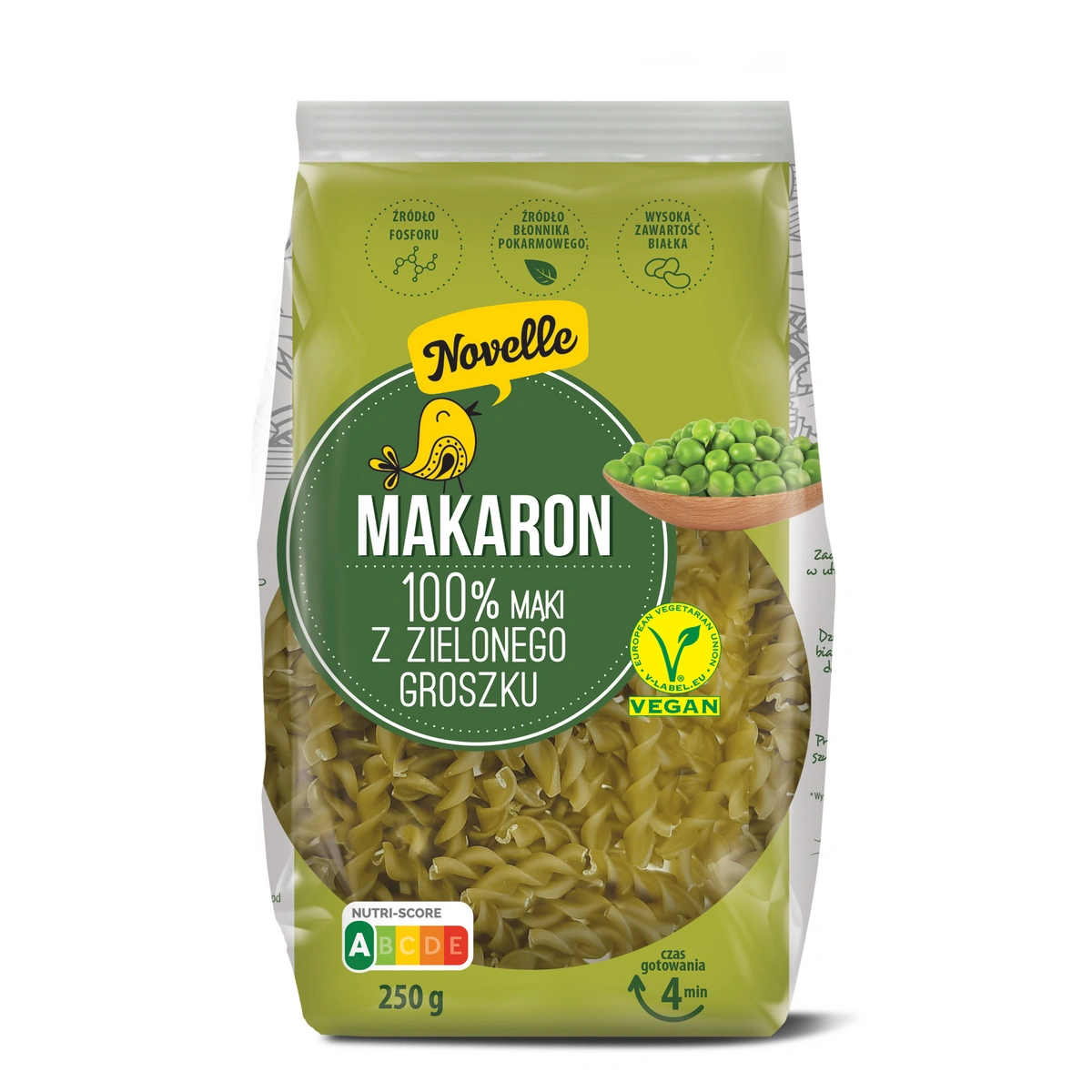 Makaron Novelle Makaron z zielonego groszku 12szt