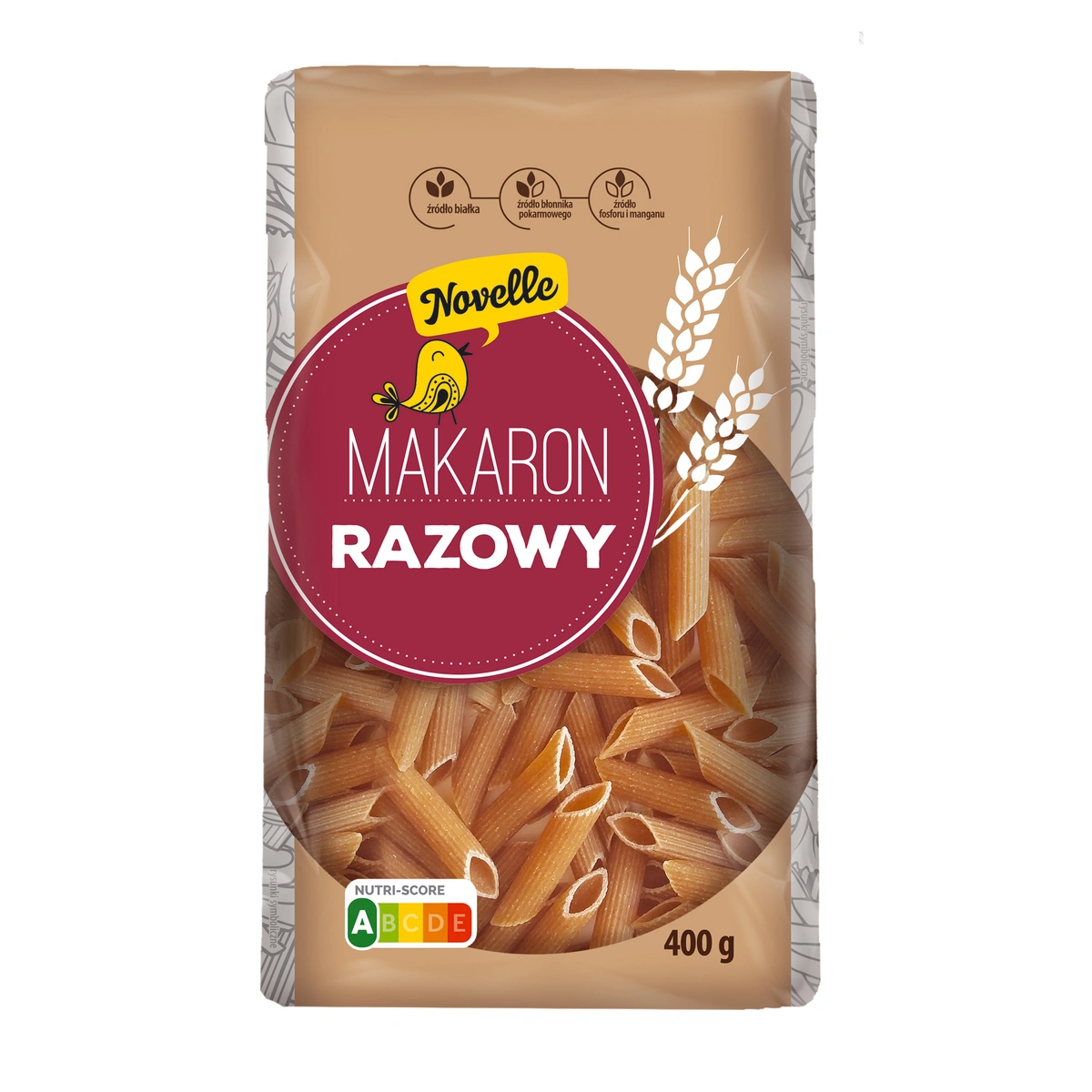 Novelle Makaron razowy pióra 400g