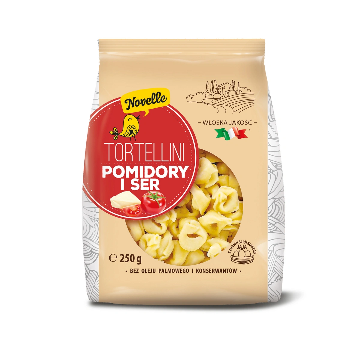 Novelle Tortellini Pomidory i Ser 250g
