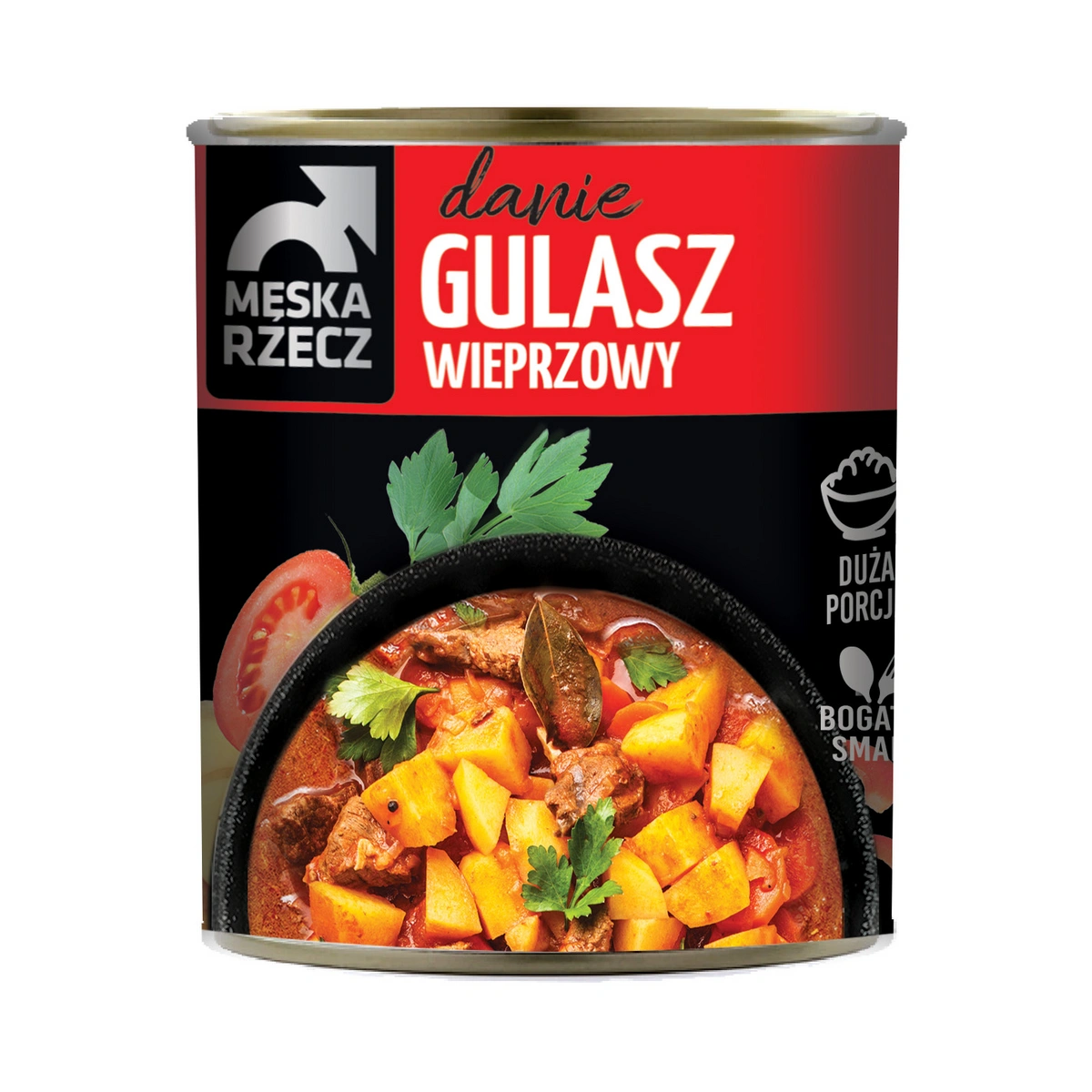 Męska Rzecz Danie gotowe: Gulasz wieprzowy 830g