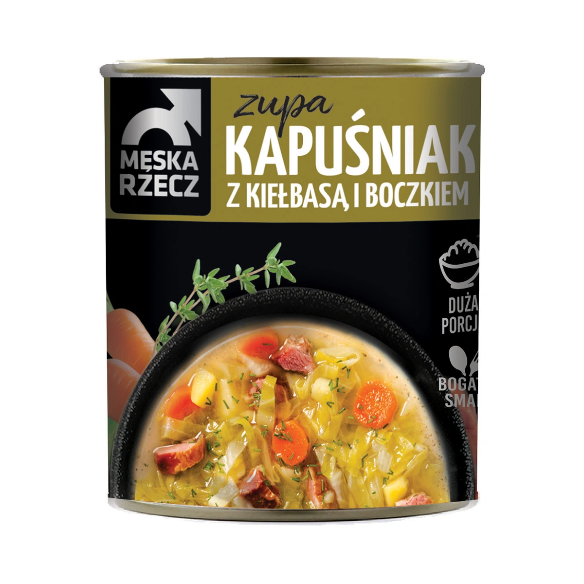 Męska Rzecz Danie gotowe: Kapuśniak z kiełbasą i boczkiem 810g
